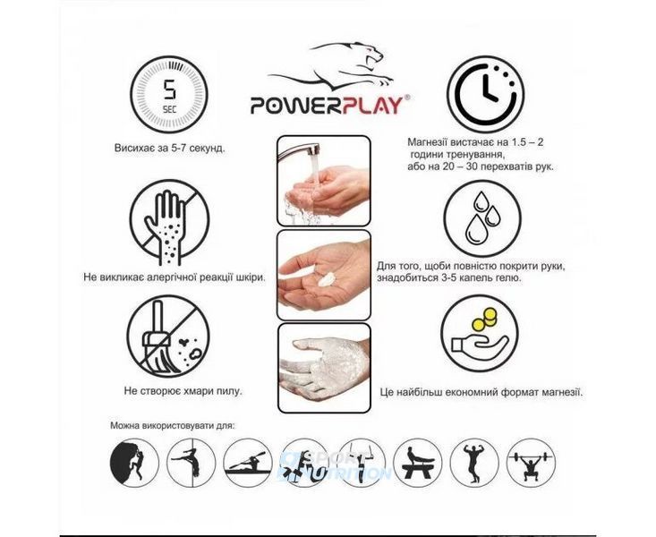 Магнезія спортивна гелева Powerplay Liquid Chalk 50 мл 817628 фото