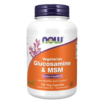 NOW Foods Vegetarian Glucosamine & MSM 120 капсул 2022-10-2621 фото