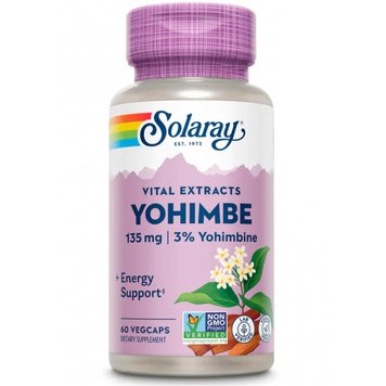 Жиросжигатель Solaray Guaranteed Potency Yohimbe Bark Extract 60 капсул 2022-10-2446 фото