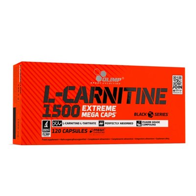 Olimp Sport Nutrition L-Carnitine 1500 Extreme Mega caps 120 капсул 103216 фото