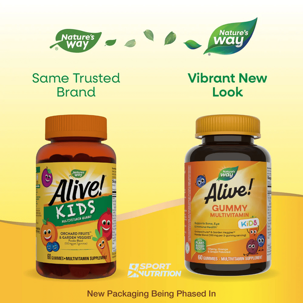 Мультивітаміни для дітей Alive! Children's Gummy Multivitamin Gluten Free Made with Pectin 60 жувальних цукерок 100-80-6848350-20 фото