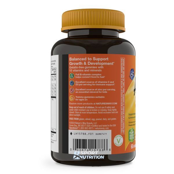 Мультивітаміни для дітей Alive! Children's Gummy Multivitamin Gluten Free Made with Pectin 60 жувальних цукерок 100-80-6848350-20 фото