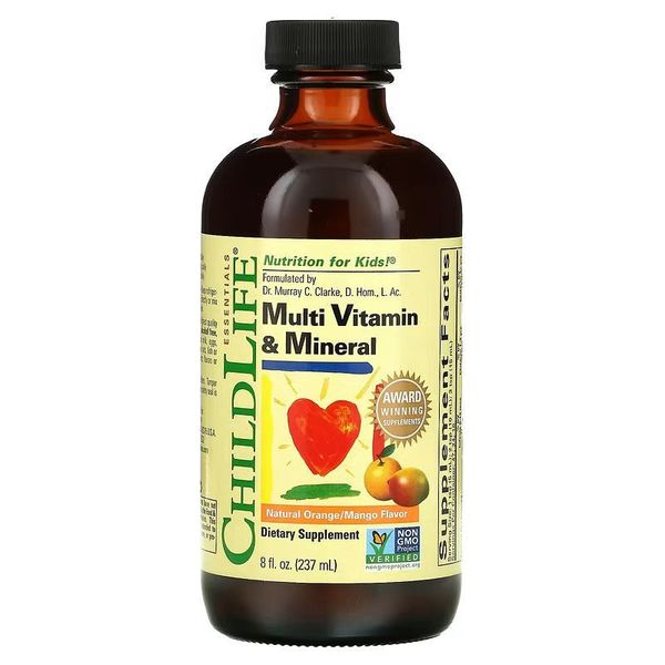 Мультивітаміни та мінерали для дітей ChildLife Multi Vitamin & Mineral 237 мл Orange Mango 2022-10-1308 фото