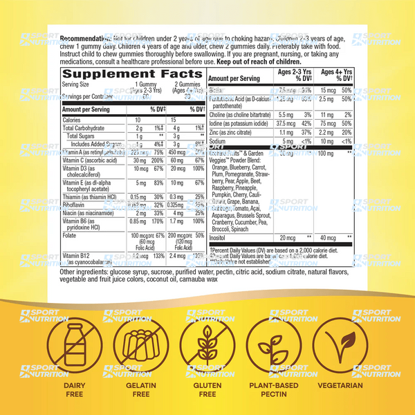 Мультивитамины для детей Alive! Children's Gummy Multivitamin Gluten Free Made with Pectin 60 жевательных конфет 100-80-6848350-20 фото