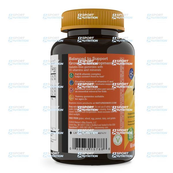 Мультивитамины для детей Alive! Children's Gummy Multivitamin Gluten Free Made with Pectin 60 жевательных конфет 100-80-6848350-20 фото