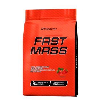 Гейнер Sporter Fast Mass 1000 г Strawberry 820295 фото