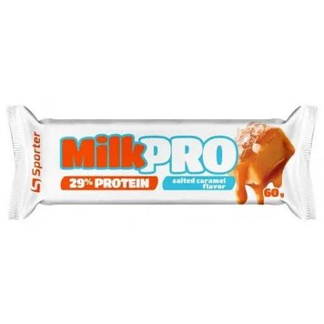 Протеїновий батончик Sporter Milk Pro 60 г Salted caramel 821311 фото