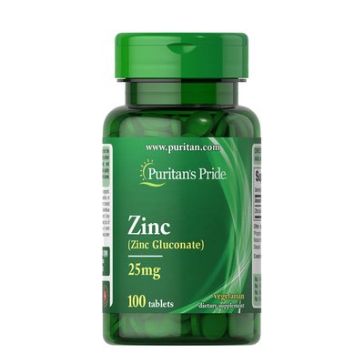 Puritans Pride Zinc 25 мг 100 таблеток 100-21-8788845-20 фото