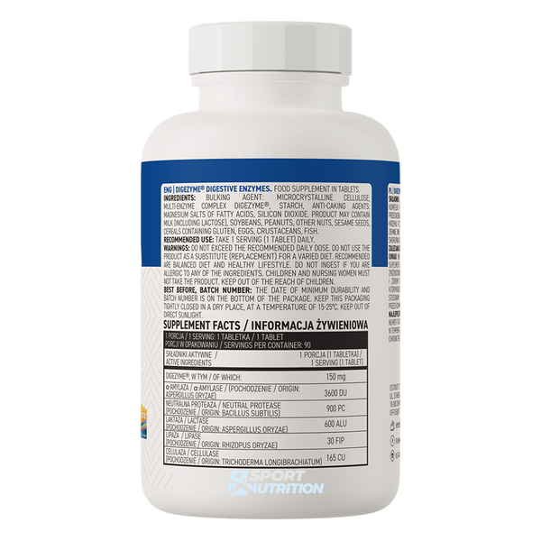 Травні ферменти OstroVit Digezyme Digestive Enzymes 90 таблеток 821969 фото