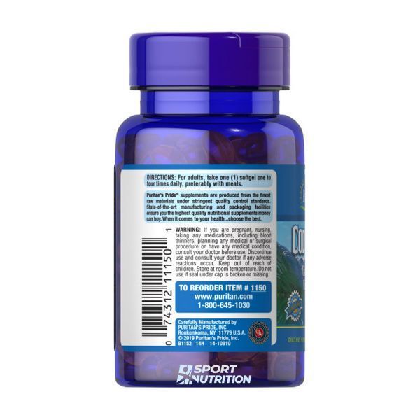 Жир із печінки тріски Puritan's Pride Cod Liver Oil 415 г 100 капсул 2023-10-2467 фото