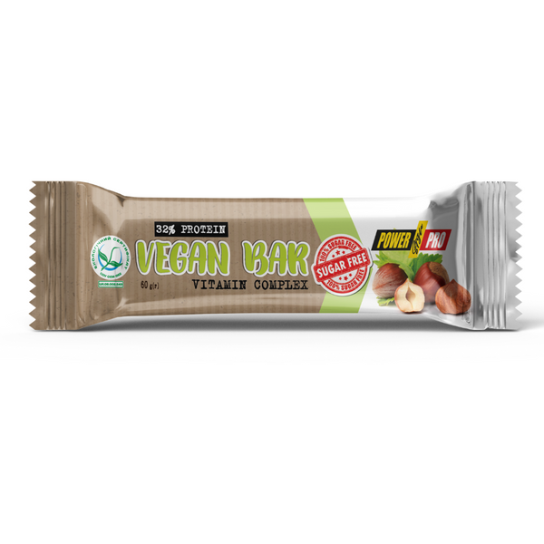 Протеїновий батончик Power Pro Vegan Bar 32% 20 шт x 60 г Hazelnut 100-11-5491236-20 фото