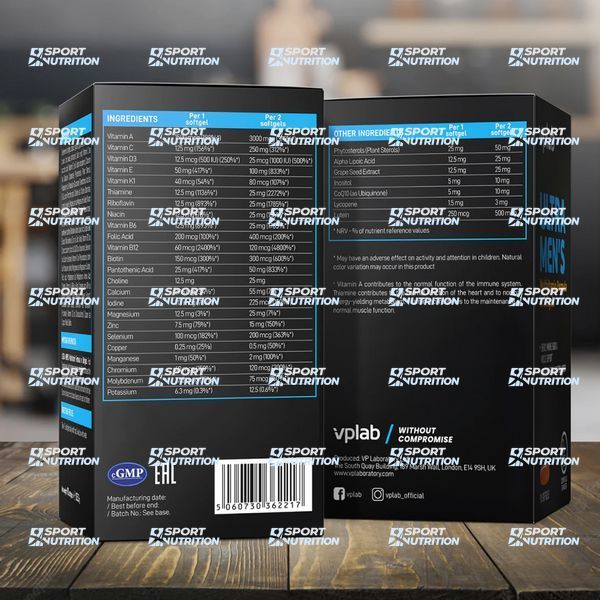 Мультивитамины для мужчин Vplab Ultra Men's Multivitamin 90 капсул 2022-10-0274 фото