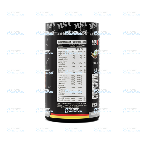 MST Nutrition BCAA & EAA Zero 520 г Cola-lime 11084-03 фото