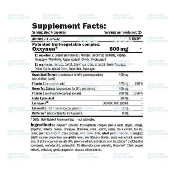 Amix MuscleCore&reg; Oxxy-DTOX&reg; Antioxidant Formula 100 капсул 820786 фото