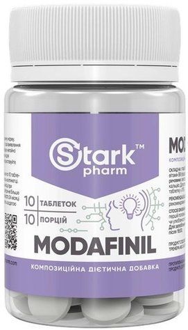 Модафініл Stark Pharm Modafinil 100 мг 10 таблеток 100-51-4266733-20 фото