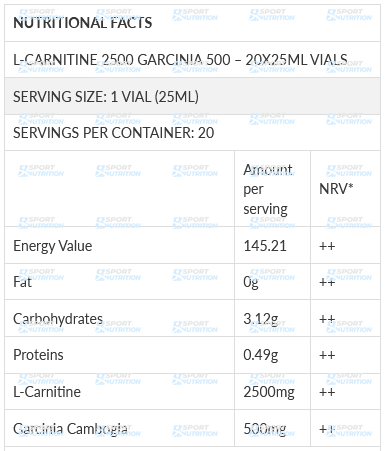 L-карнитин Quamtrax L-Сarnitine 2500+ Garcinia 500 20 флаконов Апельсин 815964 фото