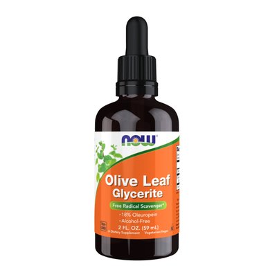 Now Foods Olive Leaf Glycerite 18% Liquid 59 мл 2022-10-2655 фото