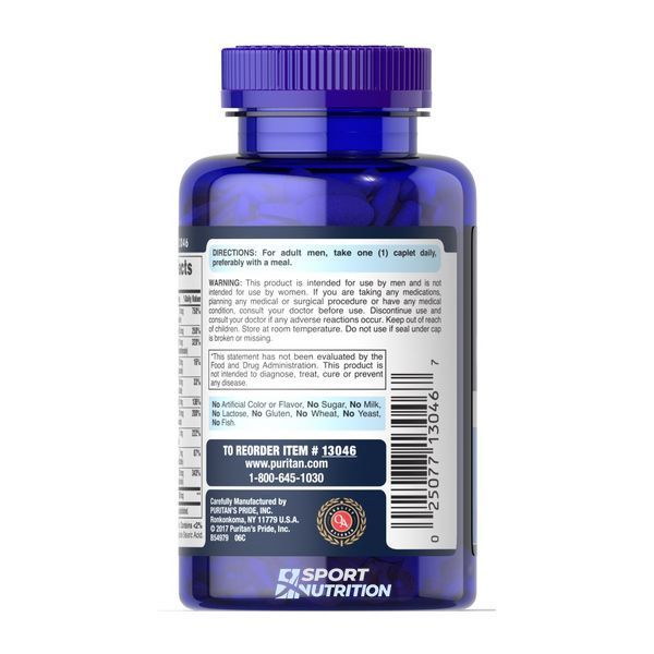 Puritans Pride One Daily Men`s Multivitamin 100 капсул 100-74-8557232-20 фото
