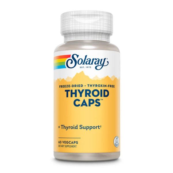 Комплекс поддержки щитовидной железы Solaray Freeze Dried Thyroid Caps 60 капсул 2023-10-2397 фото