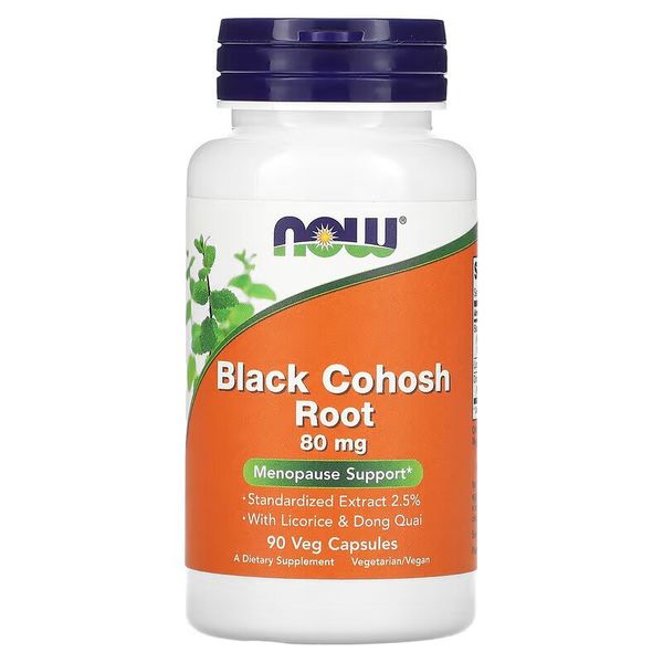 Корень клопогона кистевидного Now Foods Black Cohosh Root 80 мг 90 капсул 817673 фото