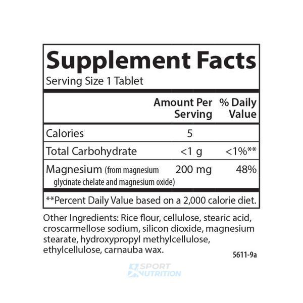 Carlson Laboratories Chelated Magnesium Glycinate 180 таблеток 2022-10-2509 фото