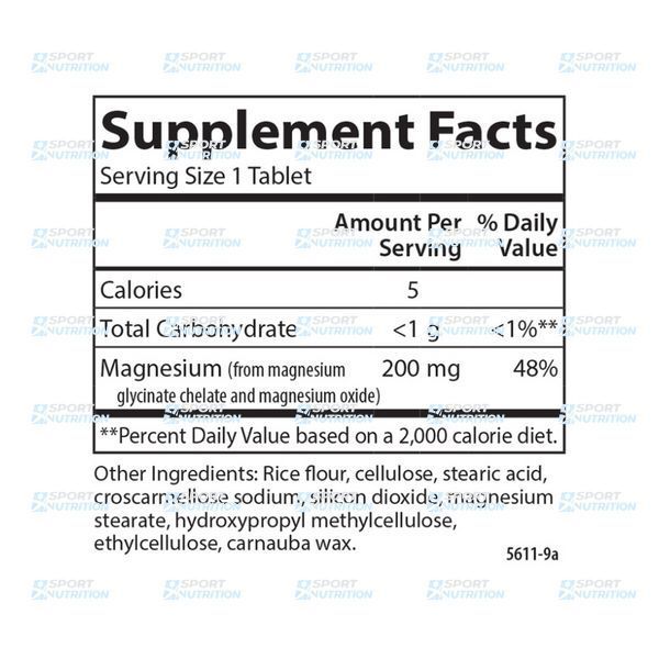 Carlson Laboratories Chelated Magnesium Glycinate 180 таблеток 2022-10-2509 фото