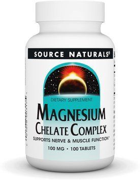 Магний Хелат Source Naturals Magnesium Chelate 100 мг 100 таблеток 2023-10-2680 фото