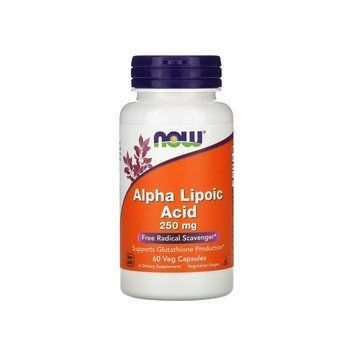 Альфа-ліпоєва кислота Now Foods Alpha Lipoic Acid 250 мг 60 капсул 821391 фото