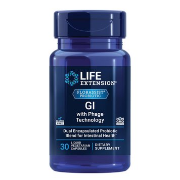 Поддержка здоровья кишечника Life Extension Florassist GI With Phage Technology 30 капсул 2023-10-3221 фото