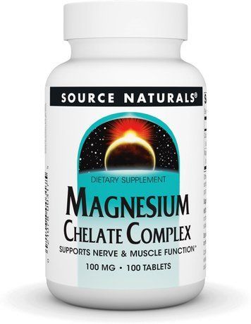 Магній Хелат Source Naturals Magnesium Chelate 100 мг 100 таблеток 2023-10-2680 фото