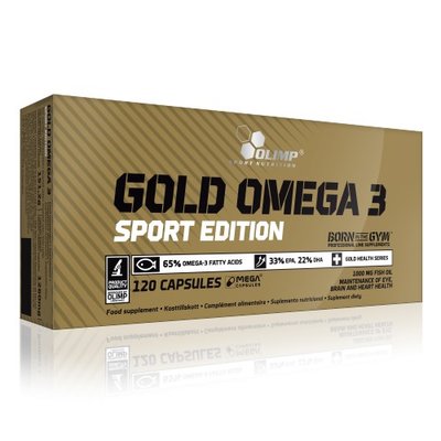 Olimp Nutrition Gold Omega 3 Sport Edition 1000 мг (33 мг EPA/22 мг DHA) 120 капсул 103194 фото