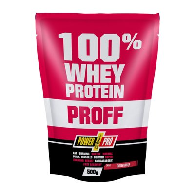 Протеин Power Pro 100% Whey Protein Proff 500 г Strawberry 2022-10-2513 фото