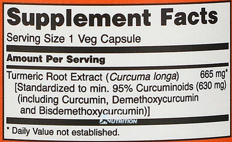 Now Foods Curcumin Extract 665 мг 120 капсул 815922 фото