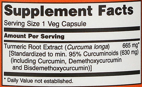 Now Foods Curcumin Extract 665 мг 120 капсул 815922 фото