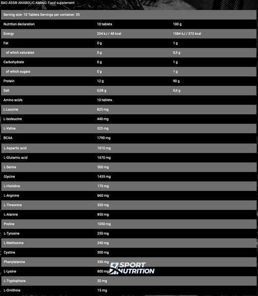 Bad Ass Anabolic Amino 350 таблеток 819939 фото