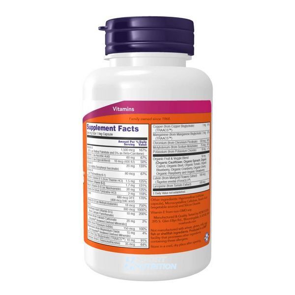 Мультивітаміни Now Foods Daily Vits 30 капсул 2023-10-2829 фото