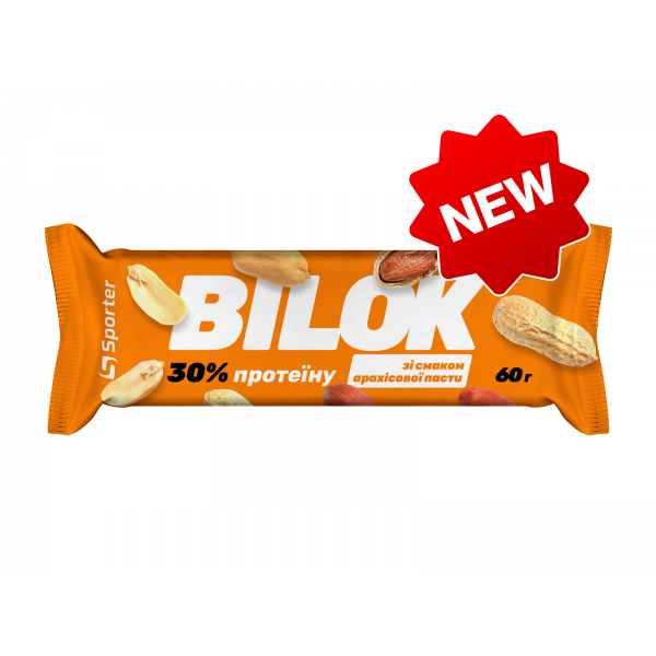 Батончик Sporter Protein Bilok 60 г Peanut paste 821313 фото