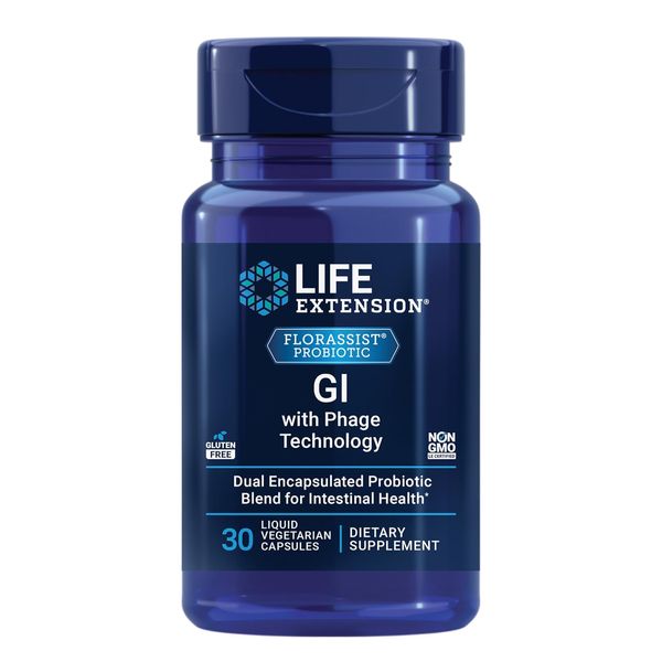 Підтримка здоров'я кишечника Life Extension Florassist GI With Phage Technology 30 капсул 2023-10-3221 фото