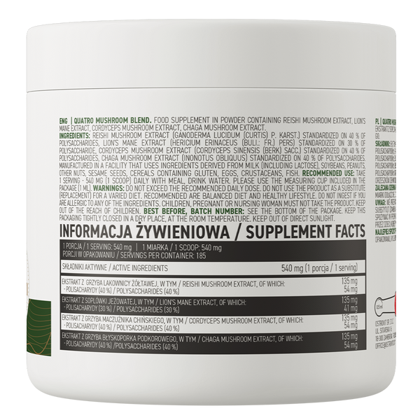 Смесь четырех грибов OstroVit Quatro Mushroom Blend 100 г 822001 фото