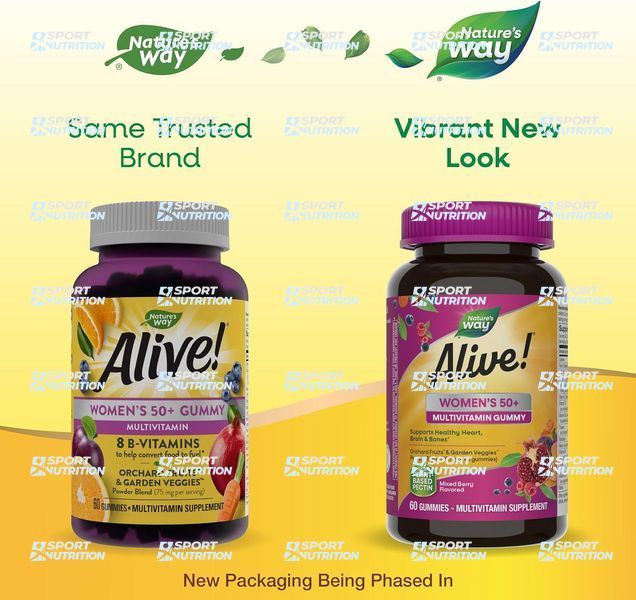 Мультивитамин для женщин 50+ Alive! Womens 50+ Multi Gummy 60 жевательных конфет 2023-10-2171 фото