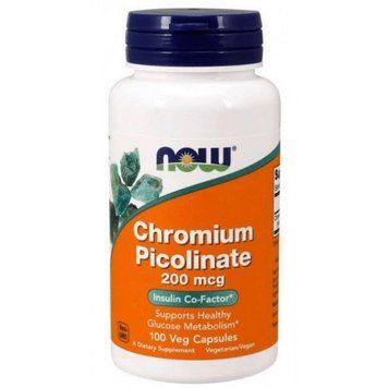 Хром піколінат Now Foods Chromium Picolinate 200 мкг 100 капсул 100-68-9961972-20 фото