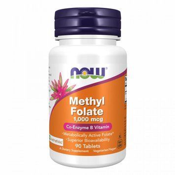 Метилфолат Now Foods Methyl Folate 1000 мкг 90 таблеток 11734-01 фото