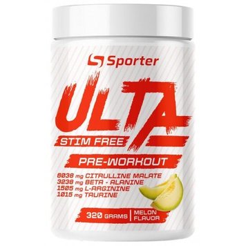 Передтренувальний комплекс Sporter Ulta Max Pre-Workout + Caffeine 370 г Melon 820992 фото