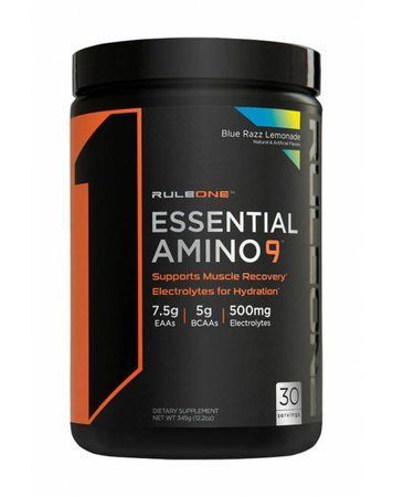 Аминокислота ЕАА с кофеином Rule 1 Essential Amino 9 + Energy 345 г Blue Razz Lemonade 820983 фото