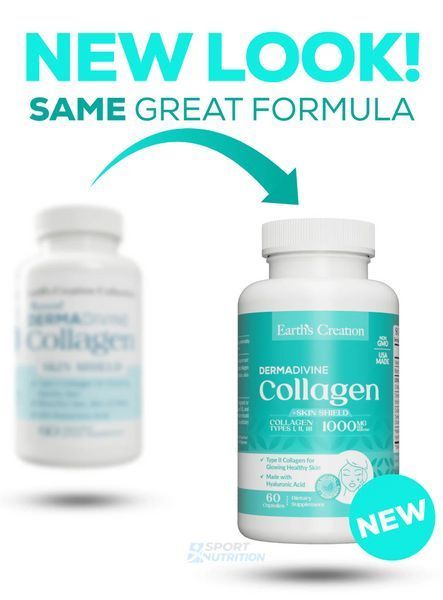 Комплекс для шкіри та волосся з колагеном Earth's Creation Collagen + Skin Sheild 60 капсул 817455 фото