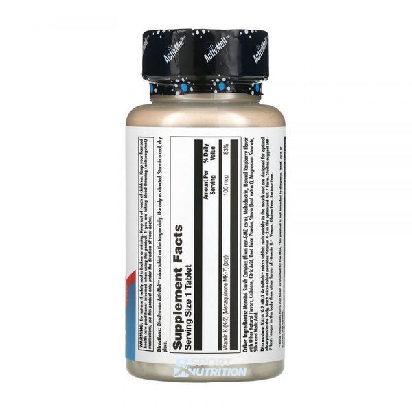 Вітамін K-2 KAL Vitamin K-2 Mk-7 60 таблеток 2023-10-3419 фото