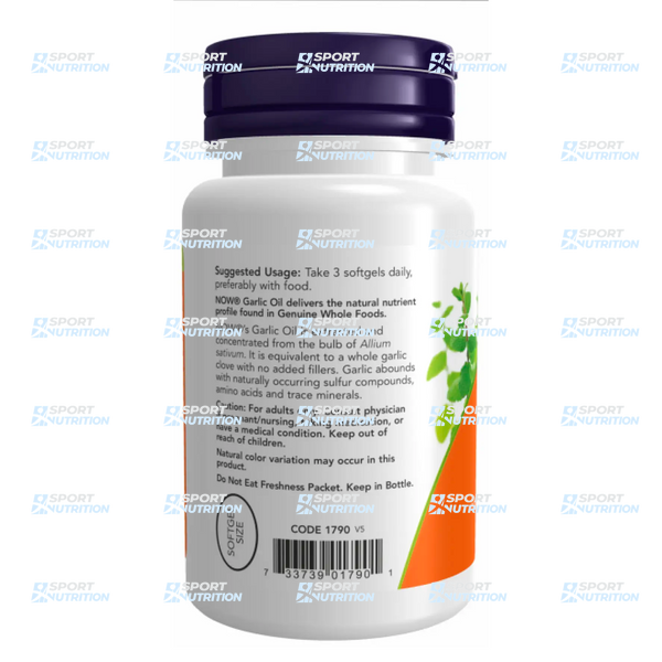 Чесночное масло Now Foods Garlic Oil 1500 мг 250 капсул 100-26-1494080-20 фото