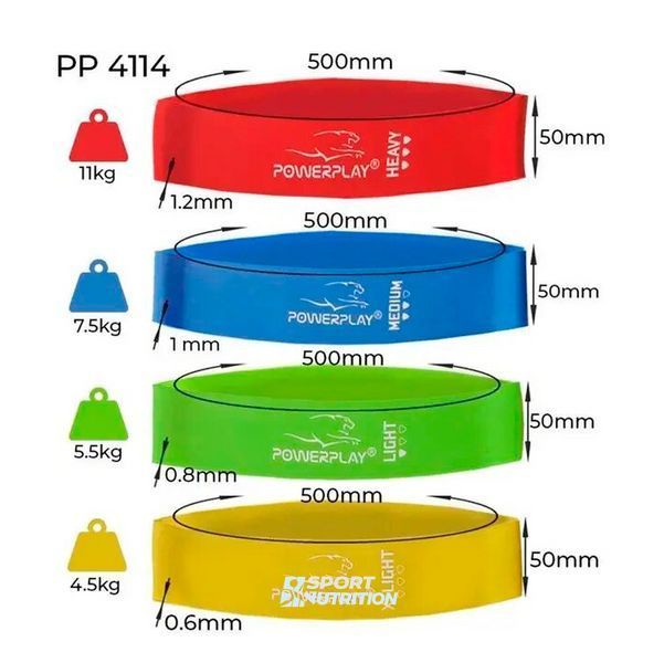 Фітнес резинка PowerPlay 4114 Heavy Red 816166 фото