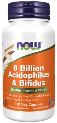 Now Foods 8 Billion Acidophilus & Bifidus 120 капсул 2022-10-2606 фото