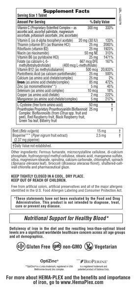 Железо Nature's Plus Hema-Plex Iron with Essential Nutrients 30 таблеток 2022-10-2841 фото
